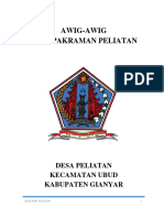 Awig-Awig Desa Pekraman PEliatan