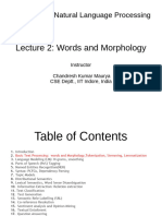 NLP Lect 2 Words and Morphology
