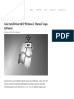 Cara Install Driver WiFi Windows 7 (Manual Tanpa Software)