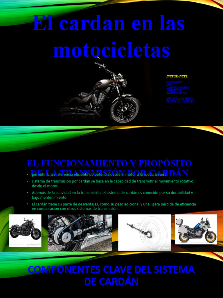 Funcionamiento del Cardán en Motos | PDF | Rodamiento (Mecánico) | Engranaje