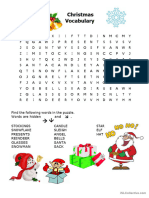 Christmas Vocabulary Wordsearch