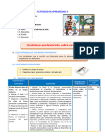 D4 A1 SESION COM. Escribimos Una Historieta Sobre Un Tema Libre