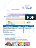 D3 A1 SESION CT. Qué Contienen Los Alimentos