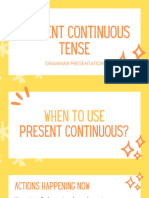 Present Continuous Tense Grammar Presentation