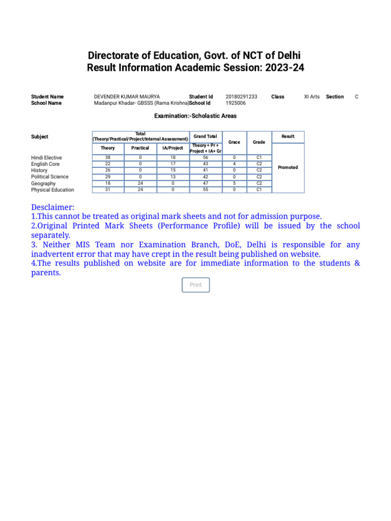 Https Edustud - Nic.in Result frmPubliclevelResult 23 24.aspx | PDF