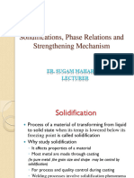 Solidification Phase Relation