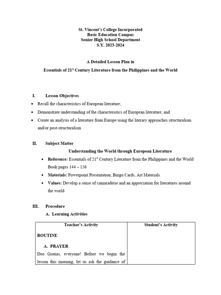Sir jeff lesson plan download free pdf deconstruction