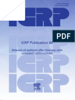 2004 Icrp Publication 94 Release of Nuclear Medicine Patients After Therapy With Unsealed Sources