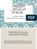 Evaluasi Kebijakan Publik