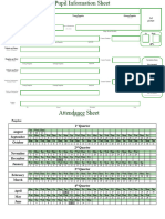 Student Info Sheet