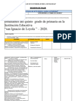 Estudiantes Del Quinto Grado de Primaria en La Institución Educativa "San Ignacio de Loyola " - 2020