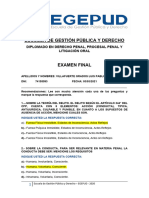 Examen Final Derecho Penal, Procesal Penal y Litigación Oral_villafuerte Grados Luis Pablo