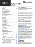 Instructions For Form 1120: Future Developments