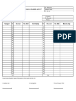 Buku Pengeluaran Tally Sheet: Tanggal No. Lot No. BDL Berat (KG) No. Lot No. BDL Berat (KG)