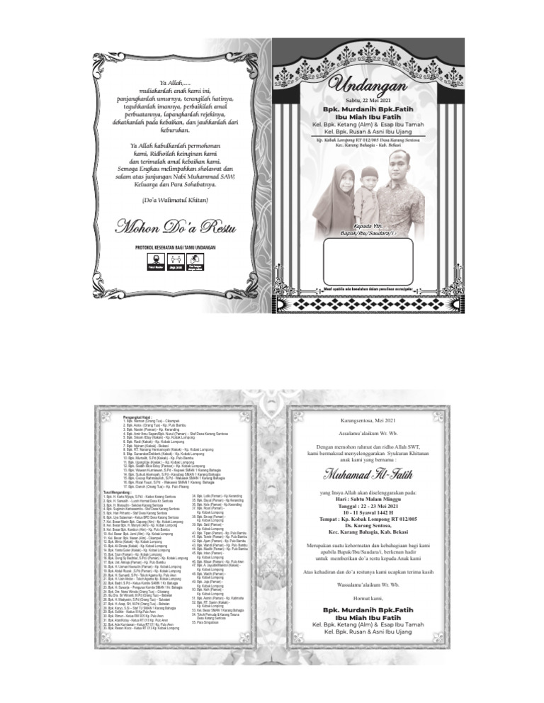 contoh design undangan 1 warna | PDF