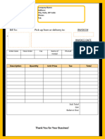 Template Cupcake Invoice