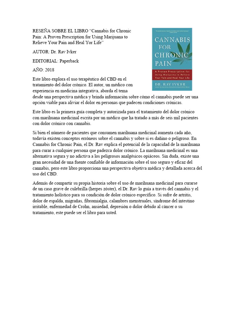 Reseñas Libros CBD | PDF | Cannabis (Droga) | Cannabis medicinal