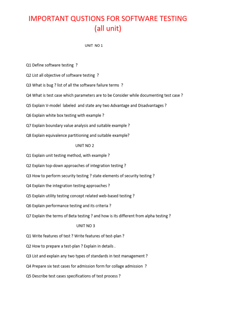 STE All Imp | PDF | Software Testing | Software Quality