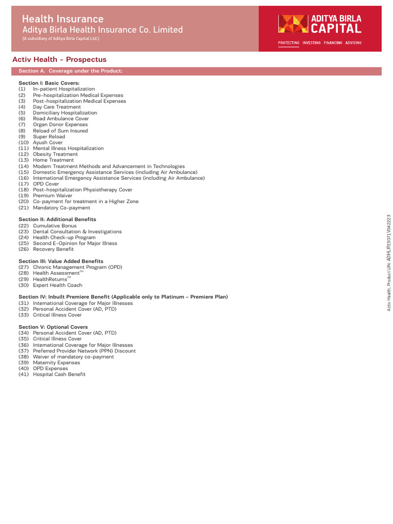 Comprehensive Health Insurance Benefits | PDF | Bariatric Surgery ...