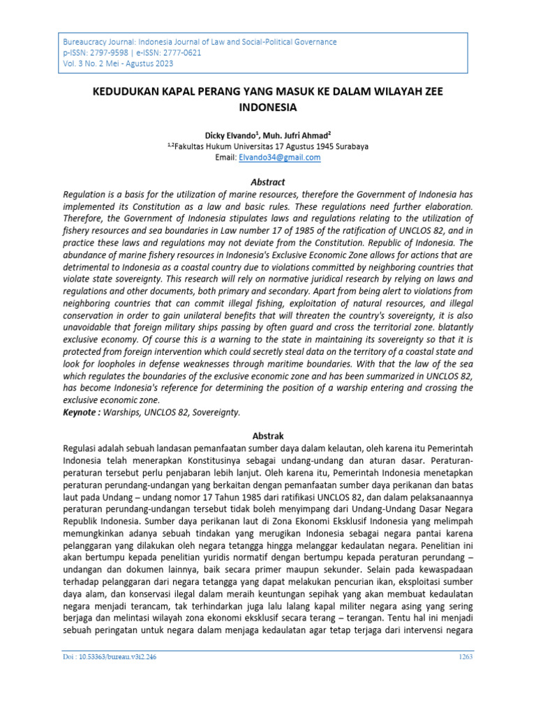Kapal Ikan Asing di Wilayah ZEE Indonesia