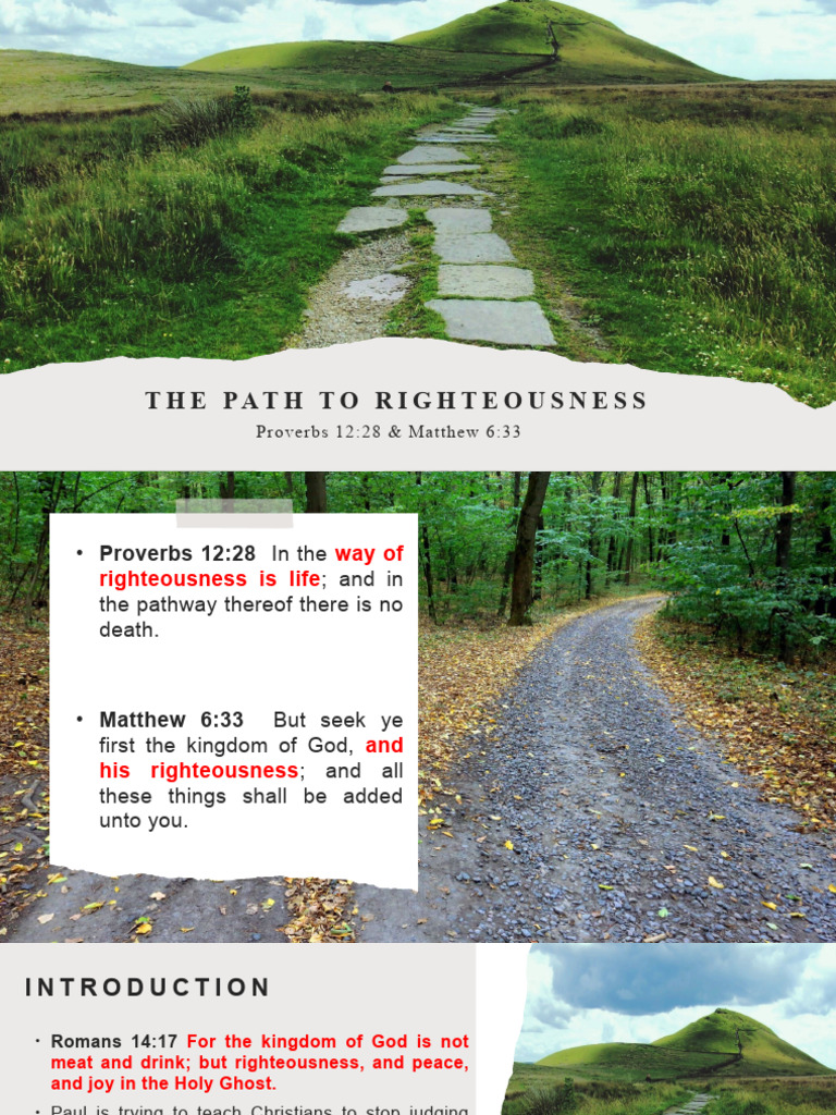 The Path to Righteousness Explained | PDF | Righteousness | Gospel Of ...