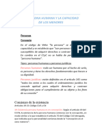 La Persona Humana y La Capacidad de Los Menores