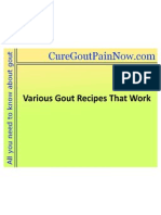 Various Gout Recipes That Work