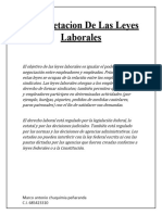 Interpretacion de Las Leyes Laborales