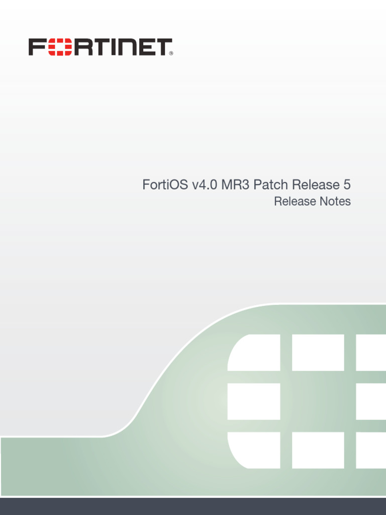 FortiOS v4.0 MR3 Patch Release 5 Release Notes | PDF | Internet ...