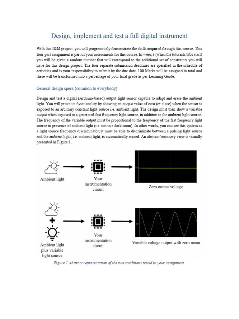 Arduino Light Sensor Design Project | PDF | Amplifier | Electrical ...