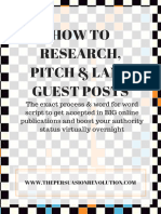 How To Research, Pitch - Land Guest Posts