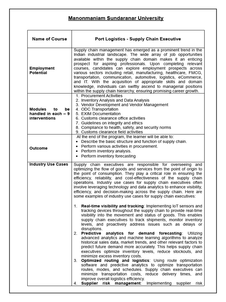 Msu student intervention trainer module pdf supply chain analytics