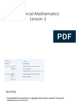 Financial Mathematics Year 8 Online Learning