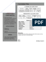 Curriculum Vitae: Pankaj Yadav