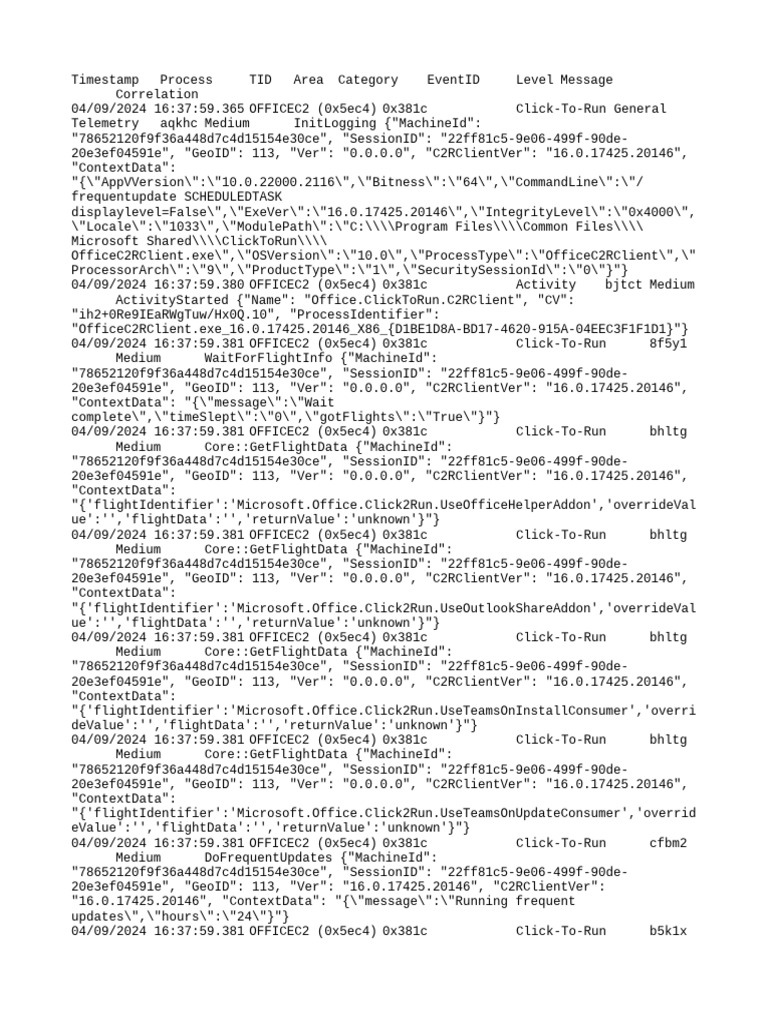 Click-To-Run Telemetry Log Analysis | PDF | Operating System Families ...