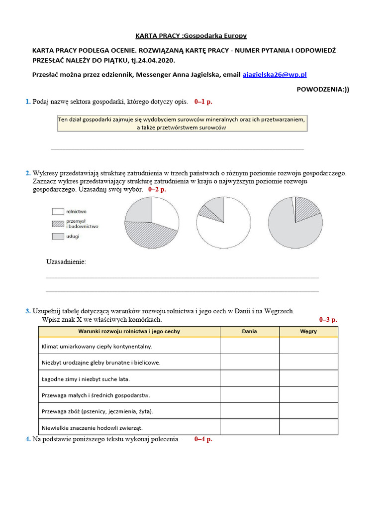 Kultura I Gospodarka 2 Rzeczypospolitej Karta Pracy Geografia Karta Pracy Klasa6 Gospodarka Europy | PDF