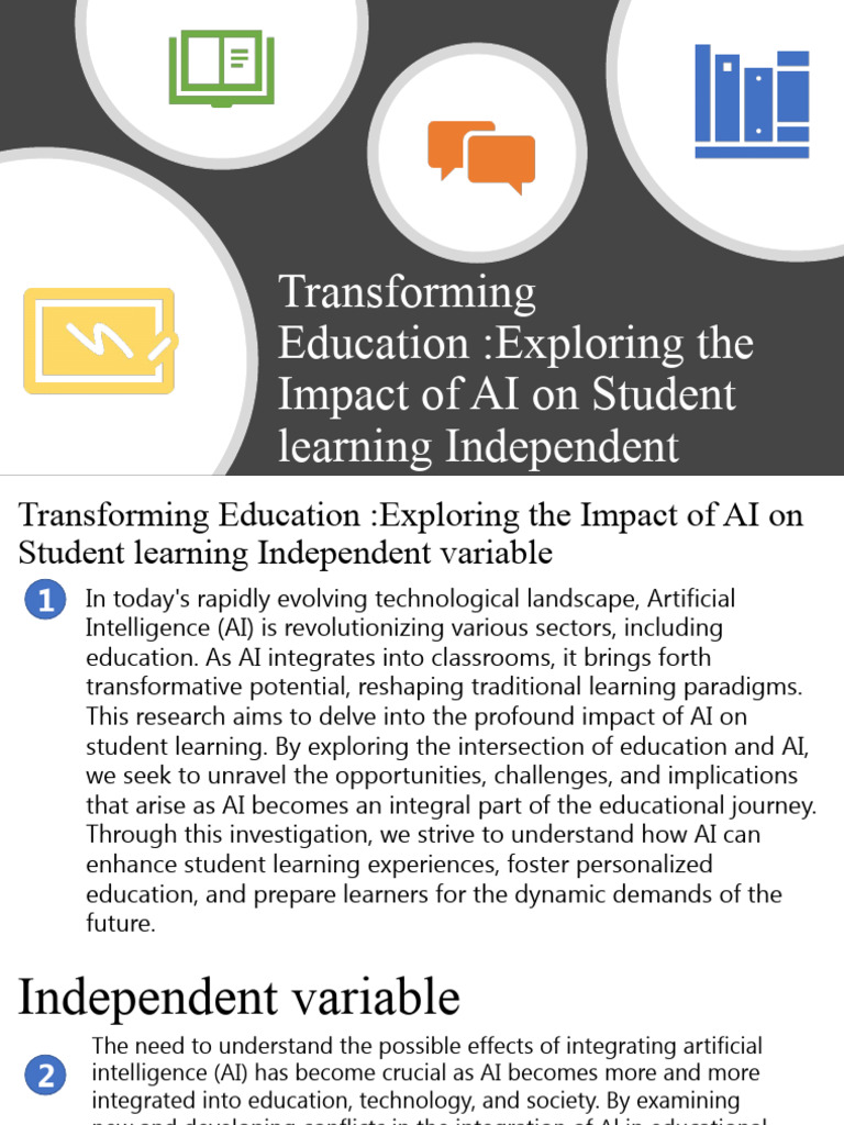 AI's Impact on Student Learning in Education | PDF | Artificial ...