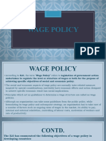 Wage Policy