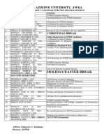 JUPEB ACADEMIC CALENDAR 2023-2024 ACADEMIC YEAR