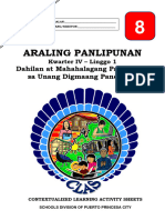 AP8 - Q4 - CLAS1 - Dahilan at Pangyayari Sa Unang Digmang Pandaigdig V10.1 Carissa Calalin