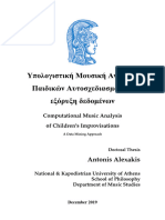 Computational Music Analysis of Children's Improvisations