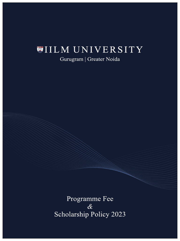 IILM University Programme Fee and Scholarship | PDF