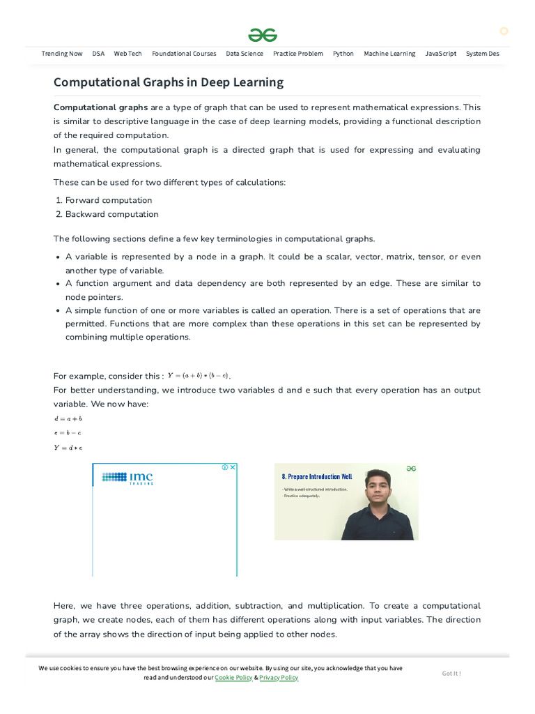 Computational Graphs in Deep Learning unit v4 deep leaerning | PDF ...