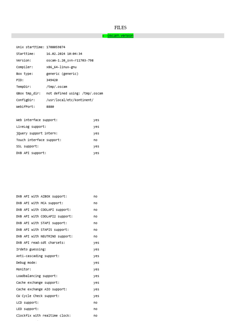 OSCAM Config Files and Setup Guide | PDF | Computing | Software