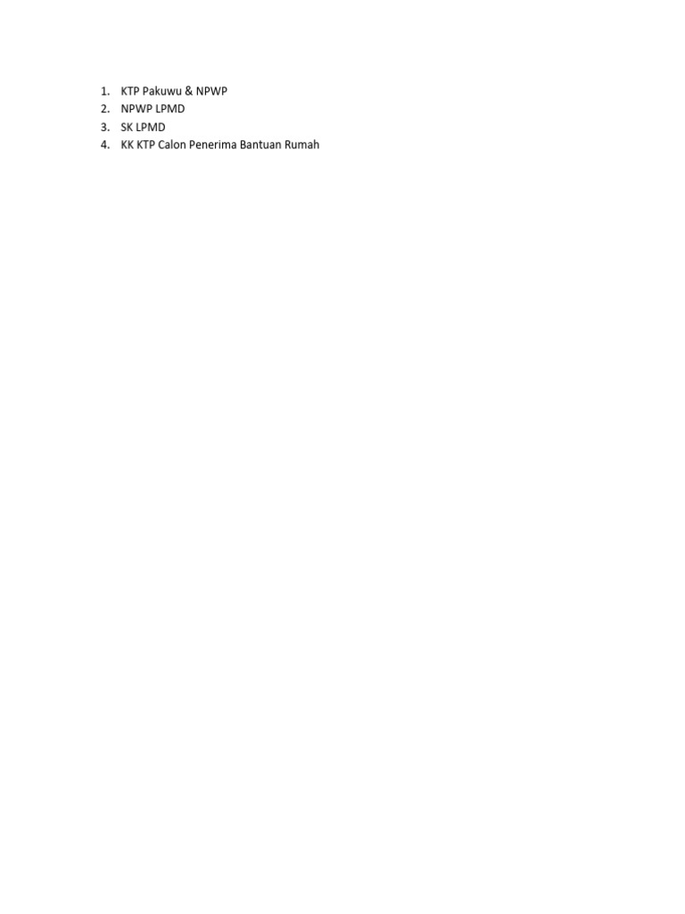 Syarat Pengajuan Rutilahu 2023 | PDF