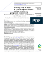 The Mediating Role of Self-Congruity in Transnational Higher Education Choice A Proposed Framework