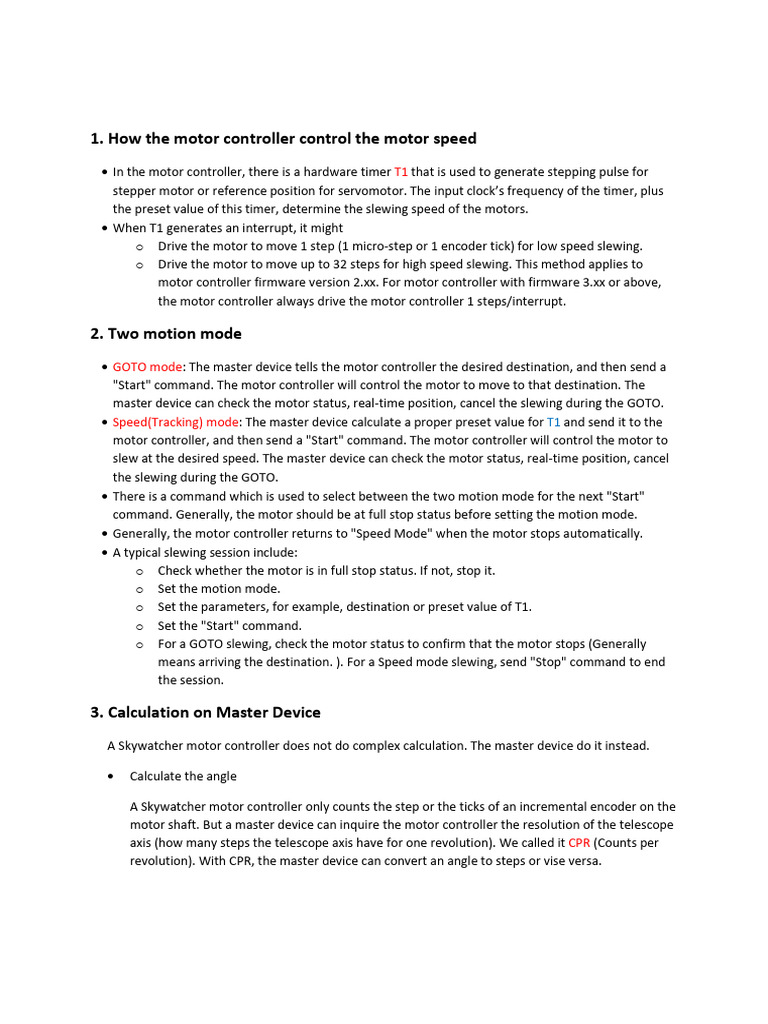 Motor Command and Speed Control Guide | PDF | Computer Hardware ...
