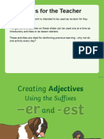 T L 53610 Year 2 Creating Adjectives Using The Suffixes Er and Est Warmup Powerpoint - Ver - 2