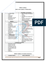 NIMCET-Syllabus