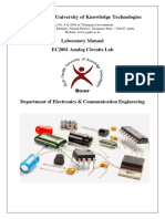 Analog Circuits Lab Manual - Updated - 103726